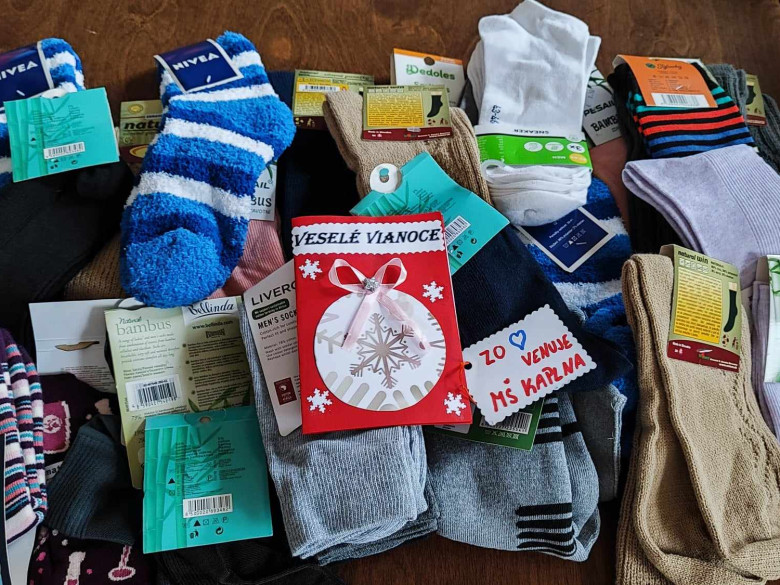 Ponožkový október- MŠ Kaplna vyzbierala ponožky pre našich klientov 